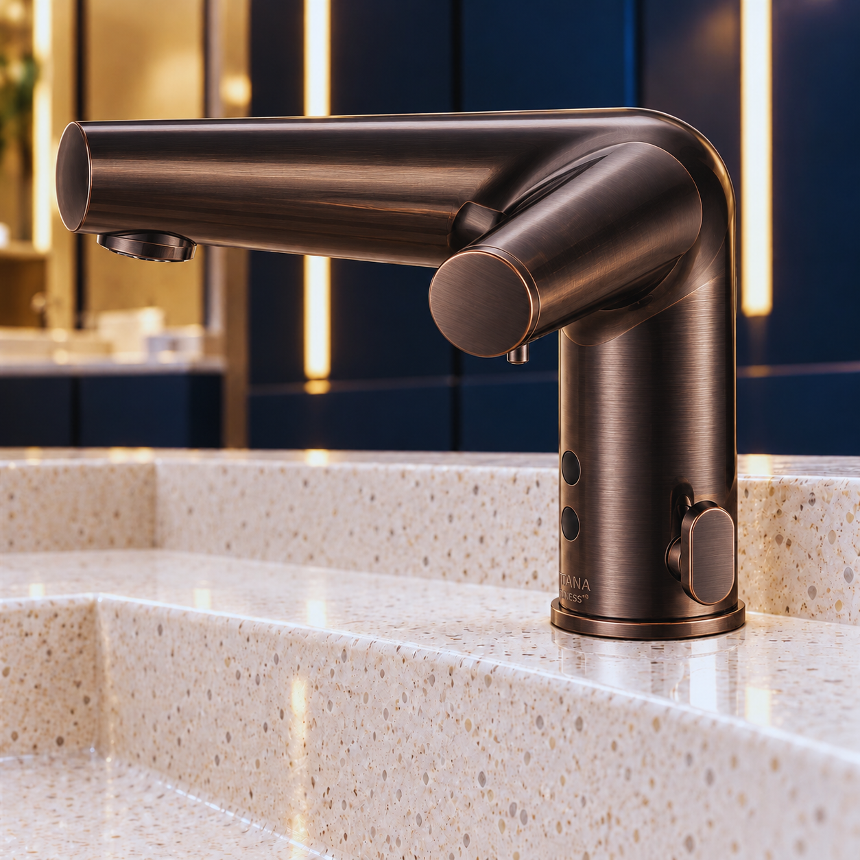 Fontana oil-rubbed bronze touchless washstation